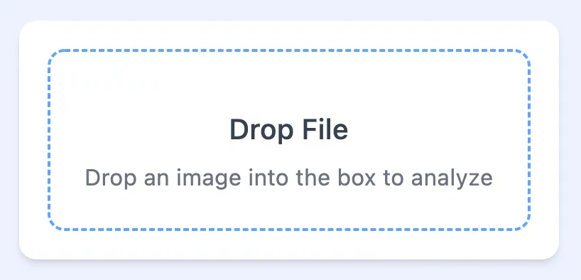 our dropzone styled on the page