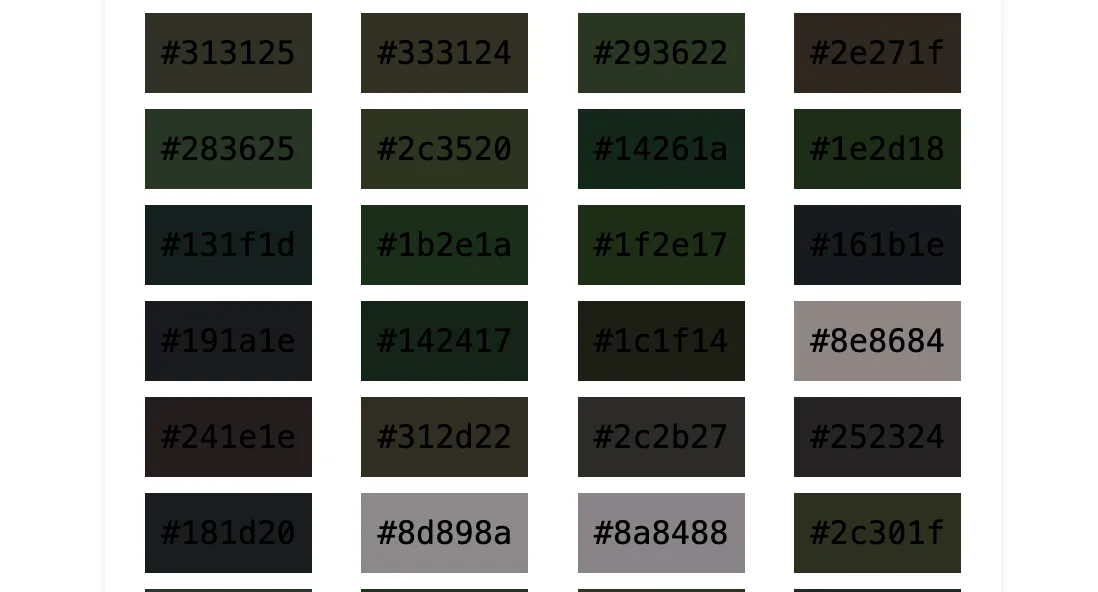 image of the generated swatches